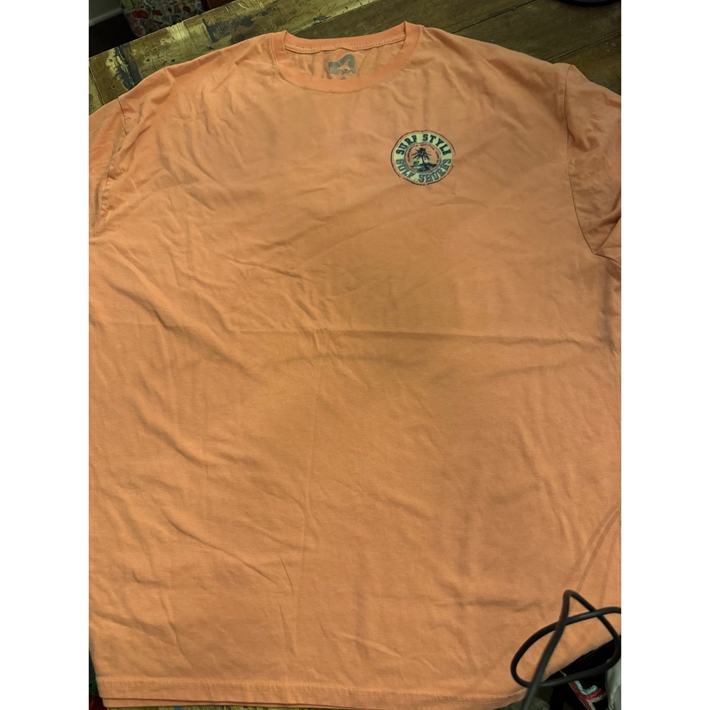 Surf Style Gulf Shores Alabama Graphic Tee Peach Coral 3XL